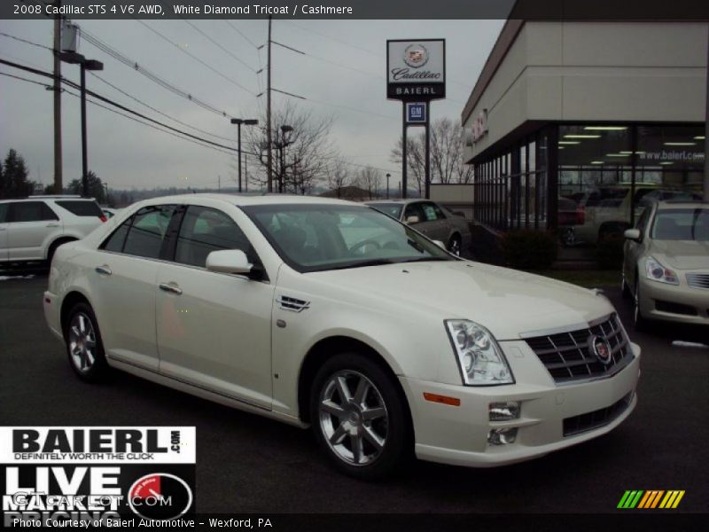 White Diamond Tricoat / Cashmere 2008 Cadillac STS 4 V6 AWD