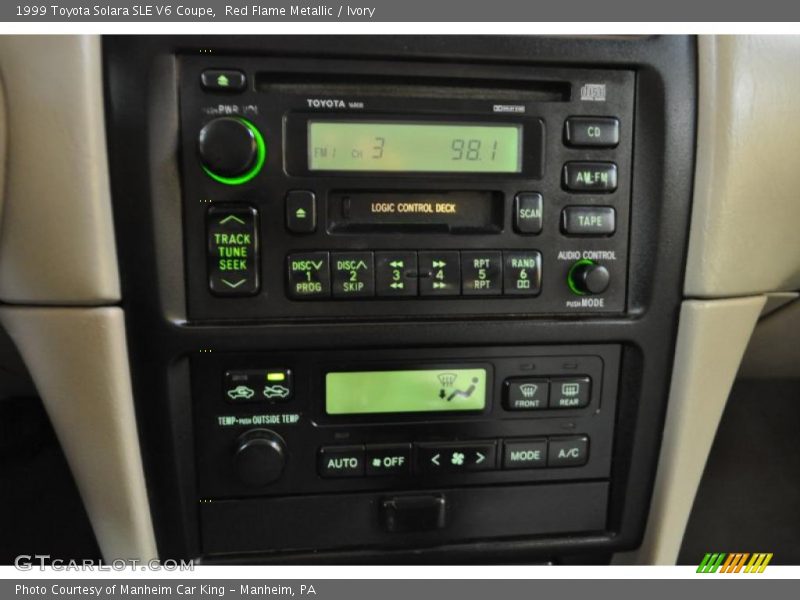 Red Flame Metallic / Ivory 1999 Toyota Solara SLE V6 Coupe