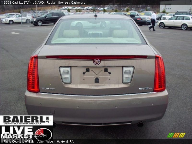 Radiant Bronze / Cashmere 2008 Cadillac STS 4 V6 AWD