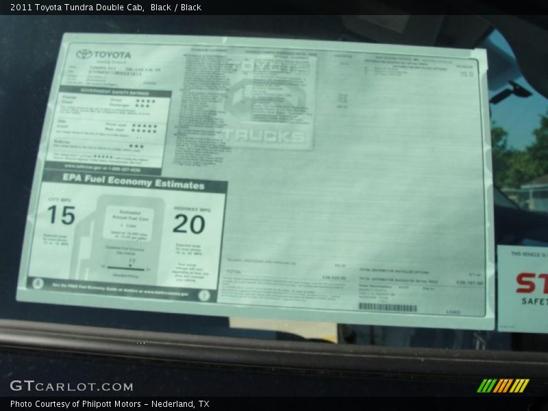 Black / Black 2011 Toyota Tundra Double Cab