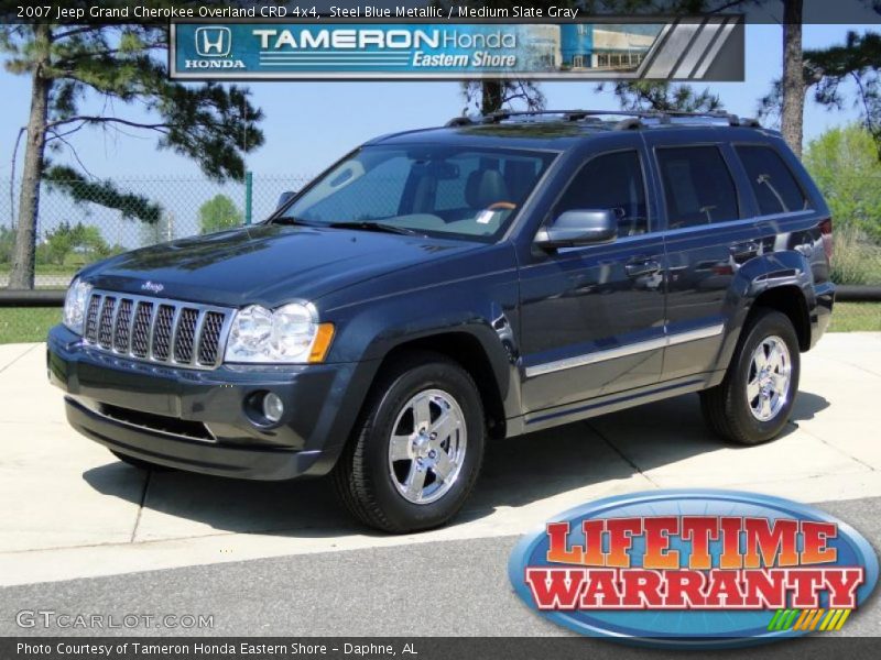 Steel Blue Metallic / Medium Slate Gray 2007 Jeep Grand Cherokee Overland CRD 4x4