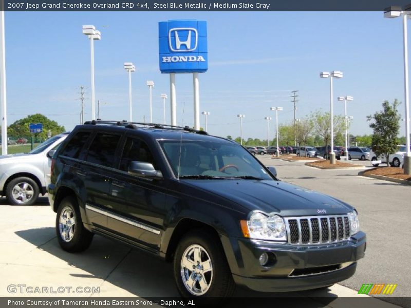 Steel Blue Metallic / Medium Slate Gray 2007 Jeep Grand Cherokee Overland CRD 4x4