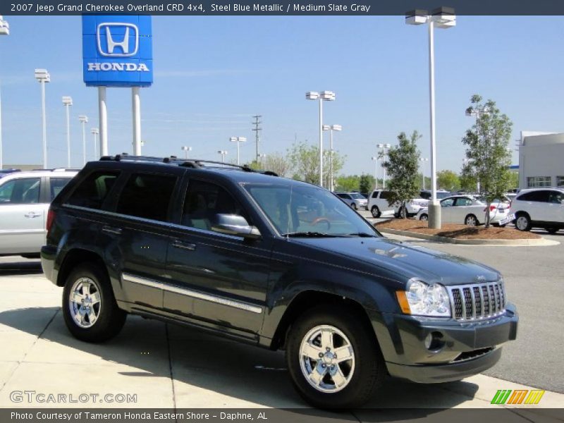 Steel Blue Metallic / Medium Slate Gray 2007 Jeep Grand Cherokee Overland CRD 4x4