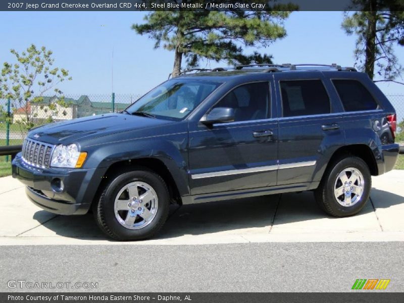 Steel Blue Metallic / Medium Slate Gray 2007 Jeep Grand Cherokee Overland CRD 4x4