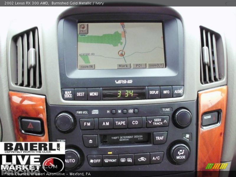 Burnished Gold Metallic / Ivory 2002 Lexus RX 300 AWD