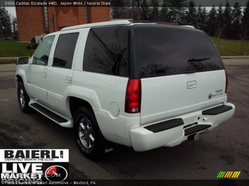 Aspen White / Neutral Shale 2000 Cadillac Escalade 4WD