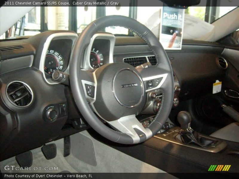 Cyber Gray Metallic / Gray 2011 Chevrolet Camaro SS/RS Coupe