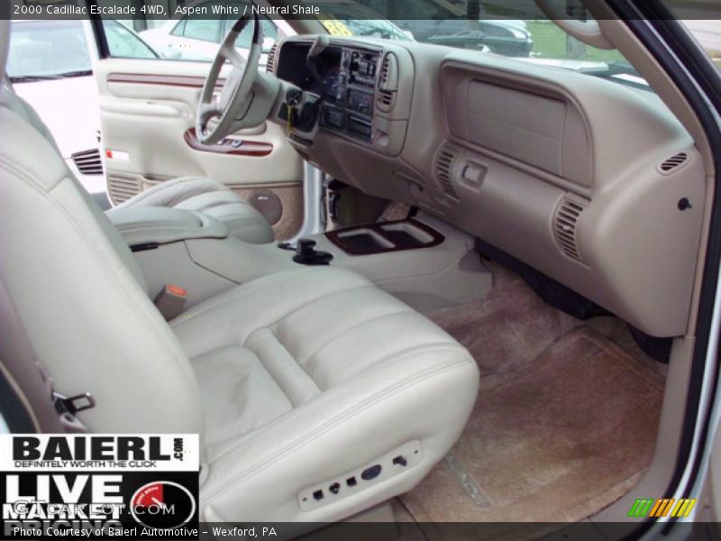 Aspen White / Neutral Shale 2000 Cadillac Escalade 4WD