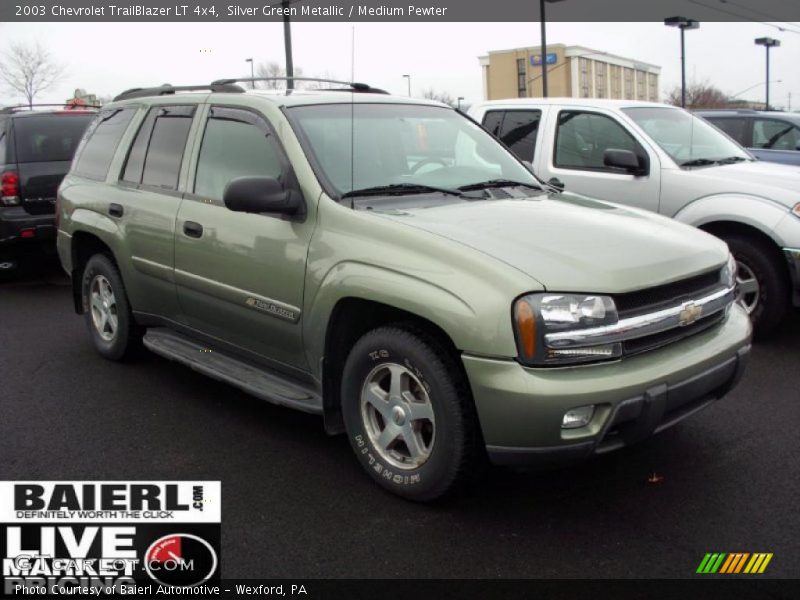 Silver Green Metallic / Medium Pewter 2003 Chevrolet TrailBlazer LT 4x4