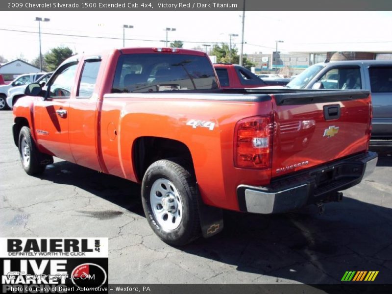 Victory Red / Dark Titanium 2009 Chevrolet Silverado 1500 Extended Cab 4x4