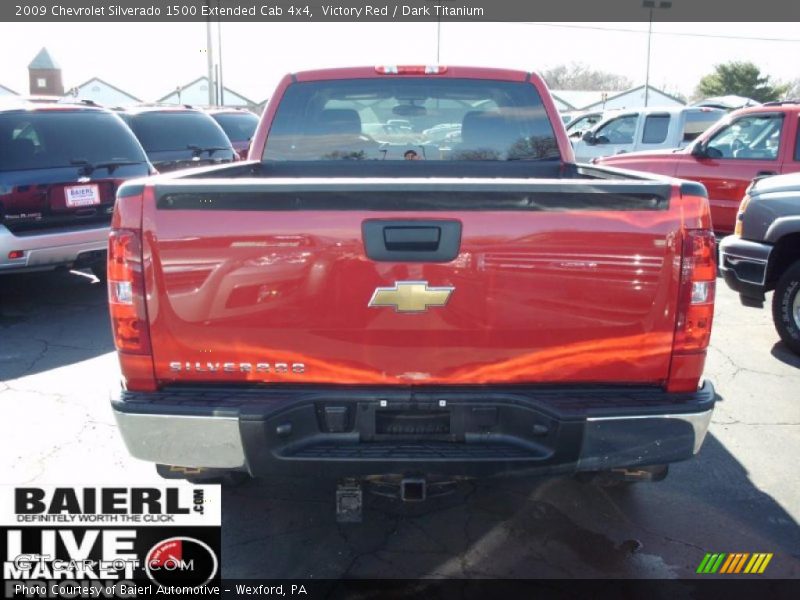 Victory Red / Dark Titanium 2009 Chevrolet Silverado 1500 Extended Cab 4x4