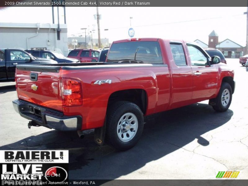 Victory Red / Dark Titanium 2009 Chevrolet Silverado 1500 Extended Cab 4x4