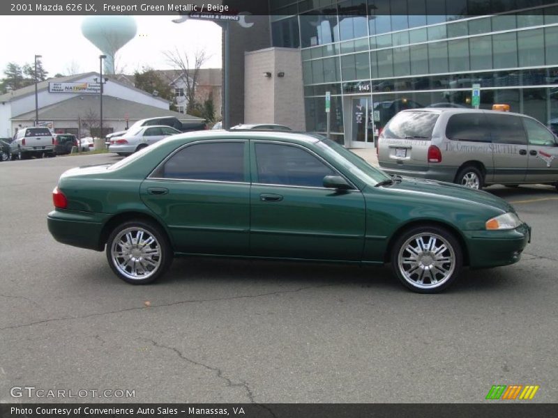 Freeport Green Metallic / Beige 2001 Mazda 626 LX