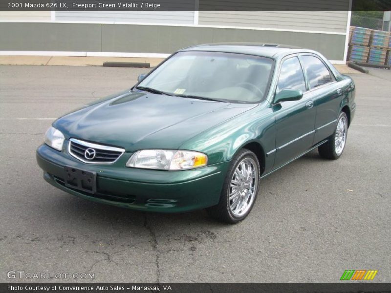 Freeport Green Metallic / Beige 2001 Mazda 626 LX