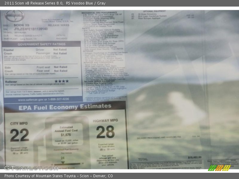 RS Voodoo Blue / Gray 2011 Scion xB Release Series 8.0