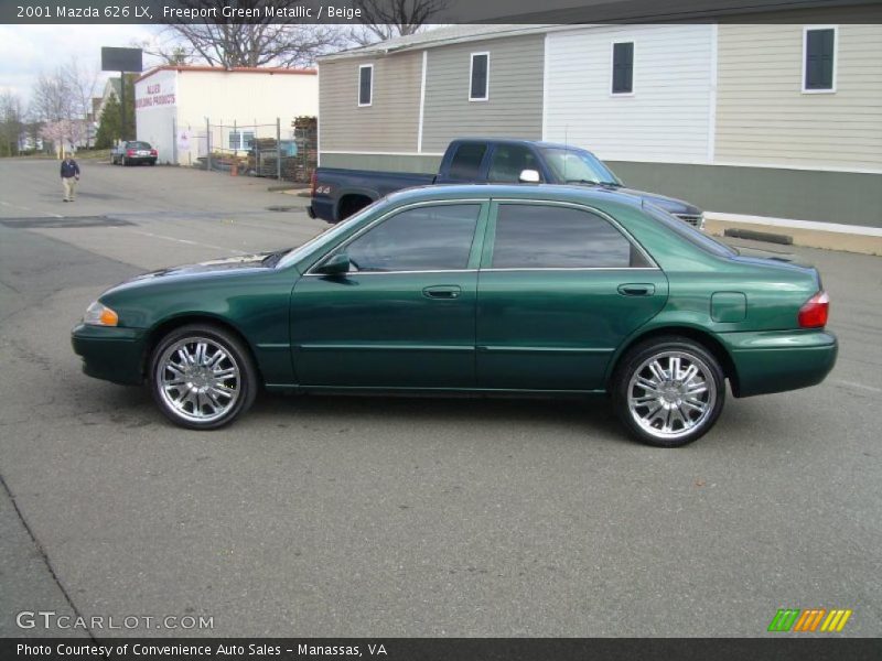 Freeport Green Metallic / Beige 2001 Mazda 626 LX