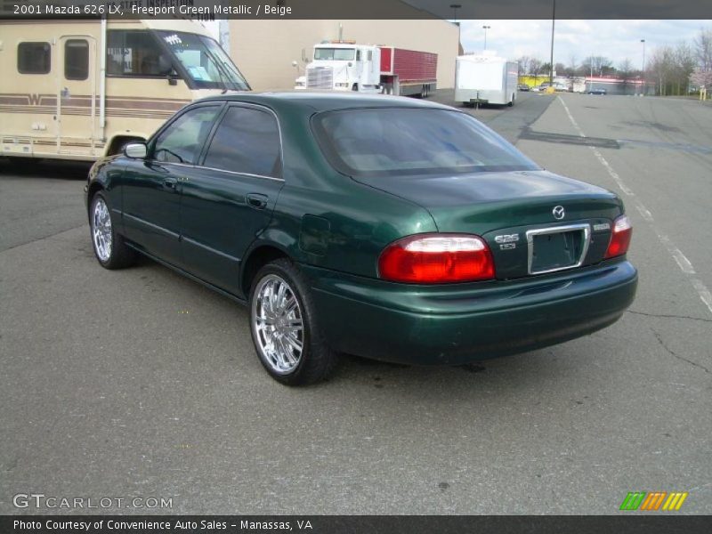 Freeport Green Metallic / Beige 2001 Mazda 626 LX