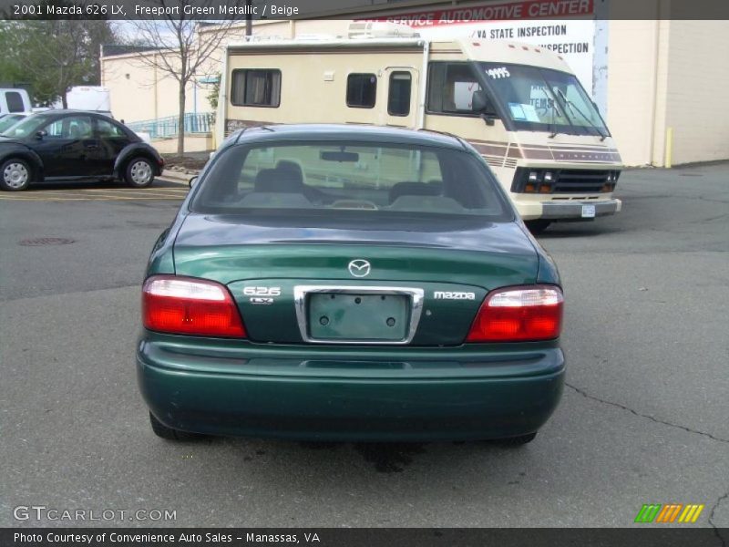 Freeport Green Metallic / Beige 2001 Mazda 626 LX