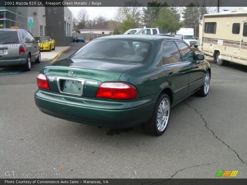 Freeport Green Metallic / Beige 2001 Mazda 626 LX