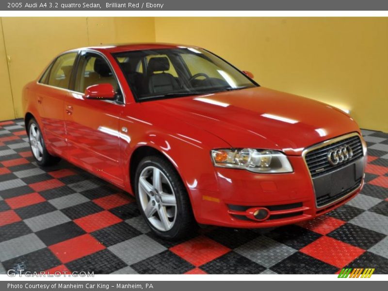 Brilliant Red / Ebony 2005 Audi A4 3.2 quattro Sedan