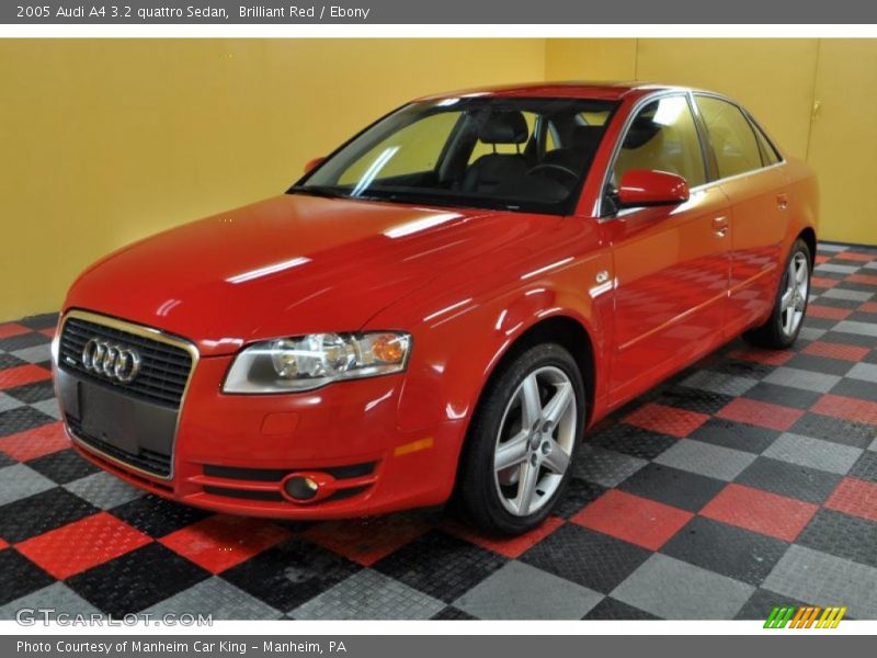 Brilliant Red / Ebony 2005 Audi A4 3.2 quattro Sedan