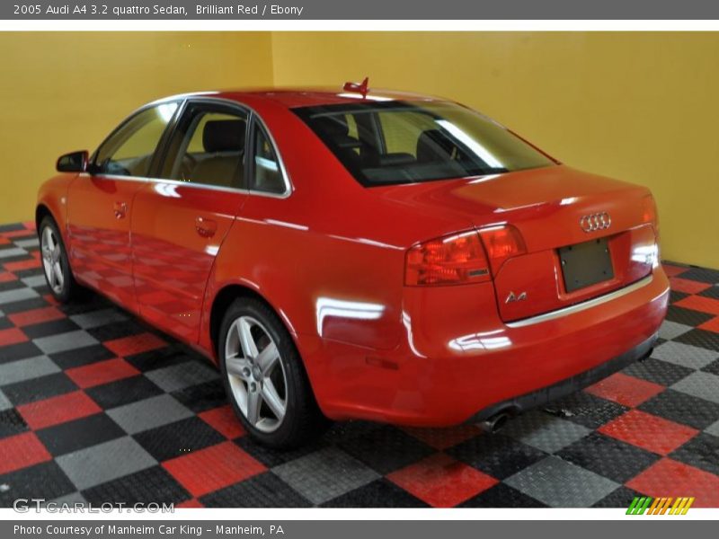 Brilliant Red / Ebony 2005 Audi A4 3.2 quattro Sedan