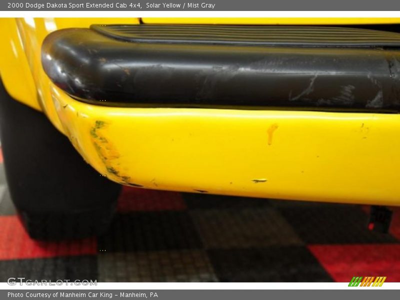 Solar Yellow / Mist Gray 2000 Dodge Dakota Sport Extended Cab 4x4