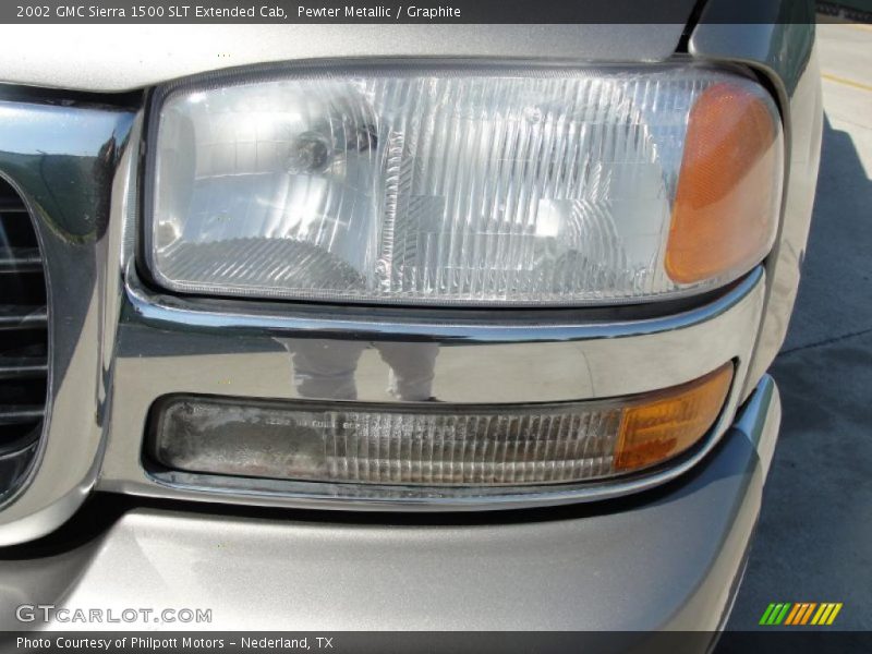 Pewter Metallic / Graphite 2002 GMC Sierra 1500 SLT Extended Cab