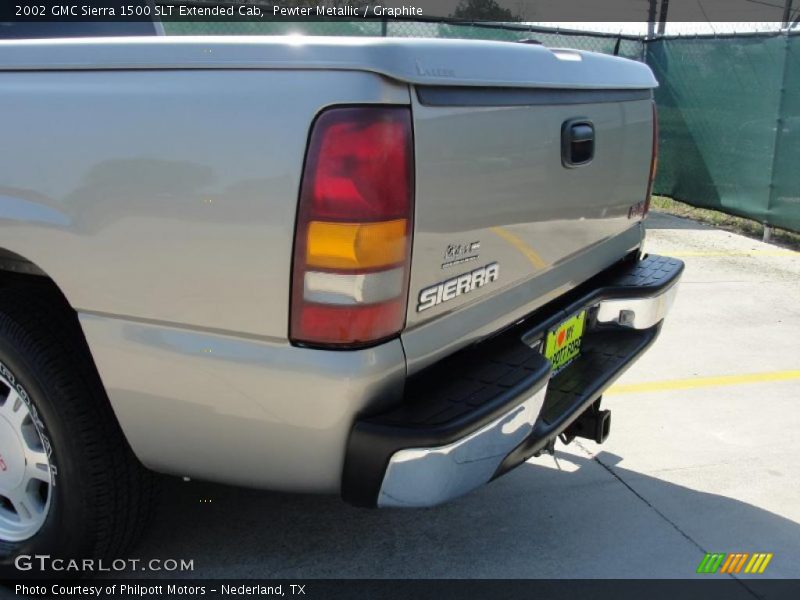 Pewter Metallic / Graphite 2002 GMC Sierra 1500 SLT Extended Cab