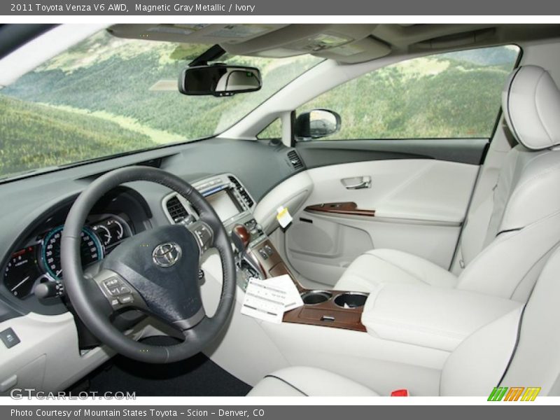 Magnetic Gray Metallic / Ivory 2011 Toyota Venza V6 AWD