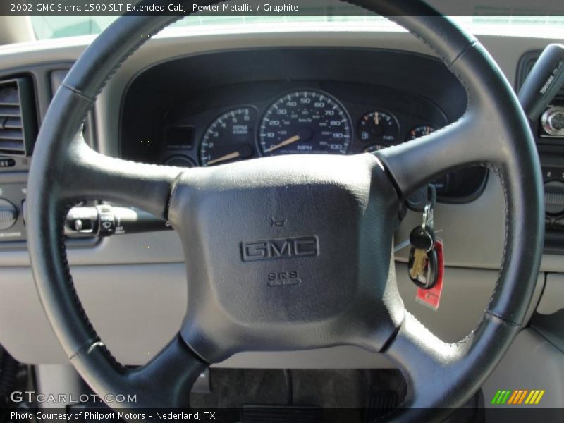 Pewter Metallic / Graphite 2002 GMC Sierra 1500 SLT Extended Cab