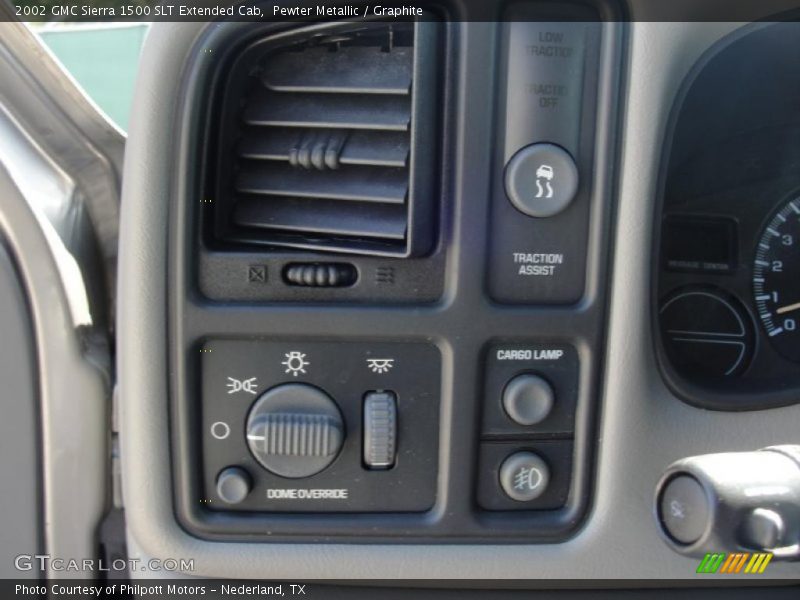 Pewter Metallic / Graphite 2002 GMC Sierra 1500 SLT Extended Cab