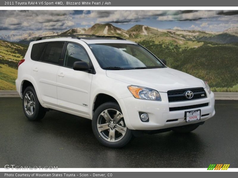 Blizzard White Pearl / Ash 2011 Toyota RAV4 V6 Sport 4WD