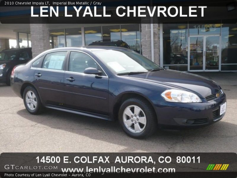 Imperial Blue Metallic / Gray 2010 Chevrolet Impala LT