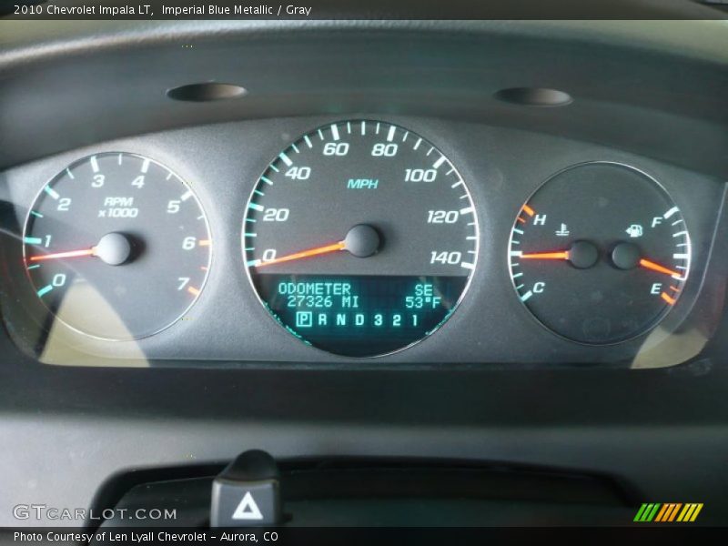Imperial Blue Metallic / Gray 2010 Chevrolet Impala LT