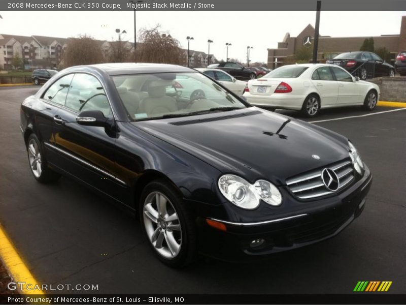 Majestic Black Metallic / Stone 2008 Mercedes-Benz CLK 350 Coupe