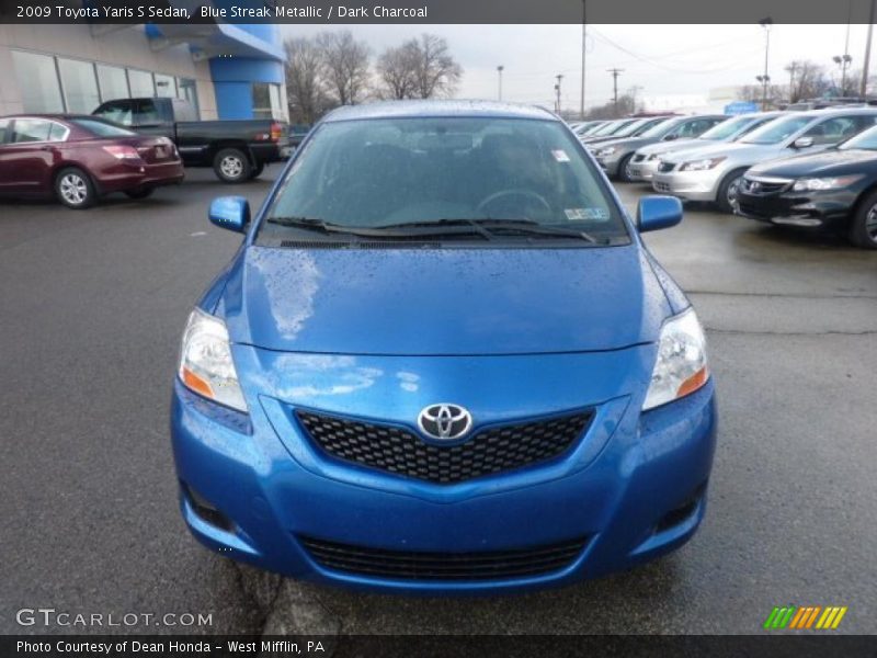 Blue Streak Metallic / Dark Charcoal 2009 Toyota Yaris S Sedan