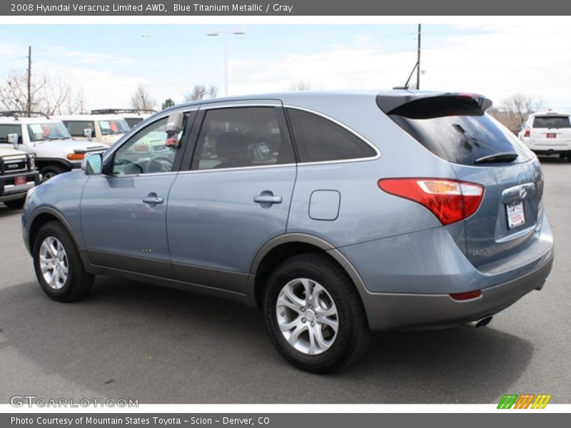 Blue Titanium Metallic / Gray 2008 Hyundai Veracruz Limited AWD