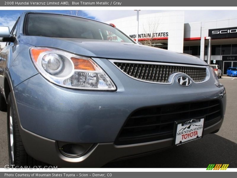 Blue Titanium Metallic / Gray 2008 Hyundai Veracruz Limited AWD