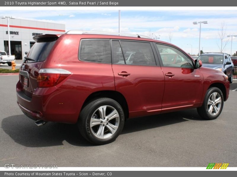 Salsa Red Pearl / Sand Beige 2010 Toyota Highlander Sport 4WD