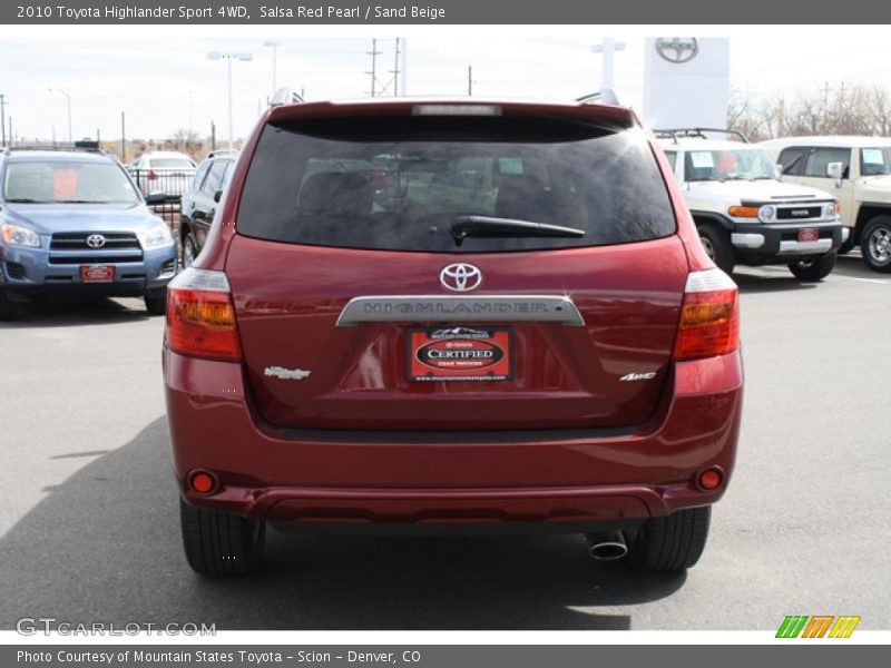 Salsa Red Pearl / Sand Beige 2010 Toyota Highlander Sport 4WD