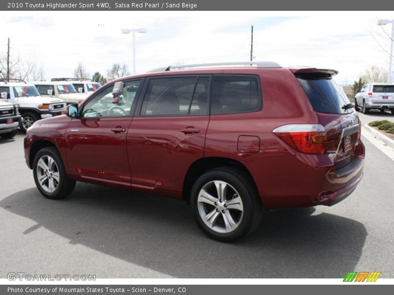 Salsa Red Pearl / Sand Beige 2010 Toyota Highlander Sport 4WD