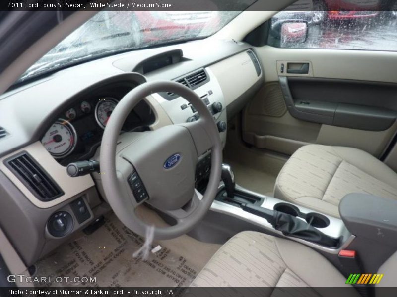 White Suede / Medium Stone 2011 Ford Focus SE Sedan