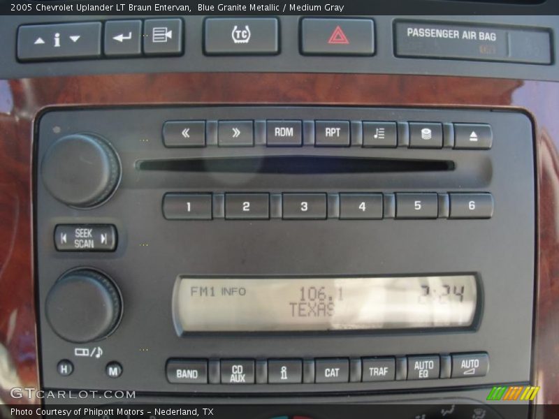 Controls of 2005 Uplander LT Braun Entervan