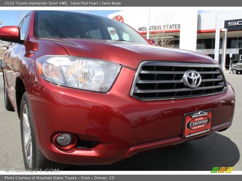 Salsa Red Pearl / Sand Beige 2010 Toyota Highlander Sport 4WD