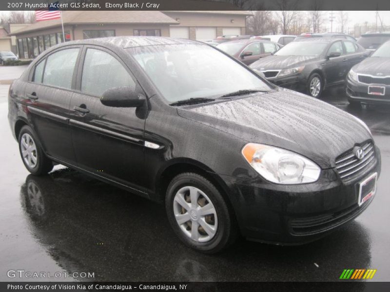 Ebony Black / Gray 2007 Hyundai Accent GLS Sedan