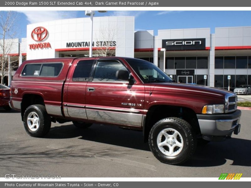 Dark Garnet Red Pearlcoat / Agate 2000 Dodge Ram 1500 SLT Extended Cab 4x4