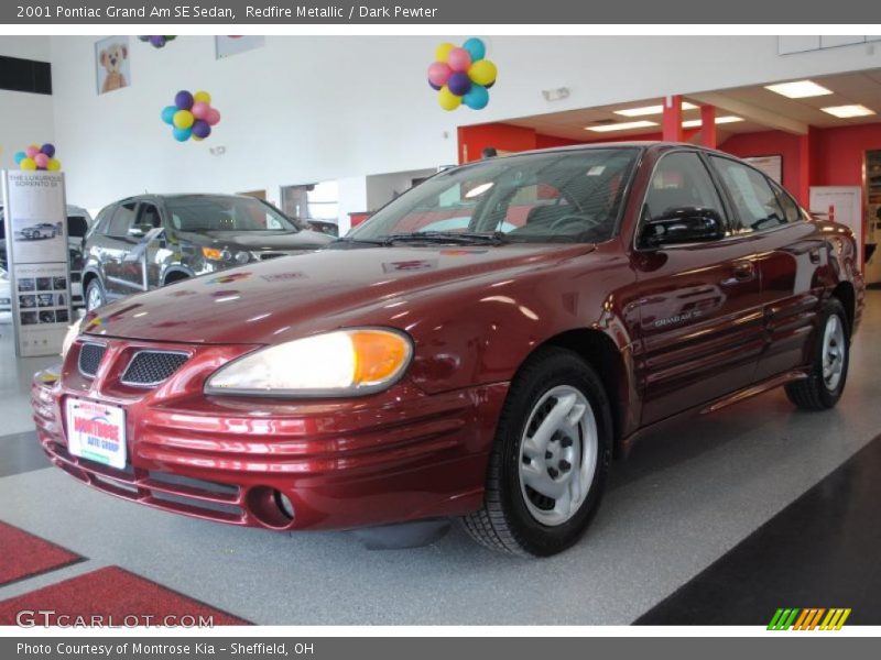 Redfire Metallic / Dark Pewter 2001 Pontiac Grand Am SE Sedan