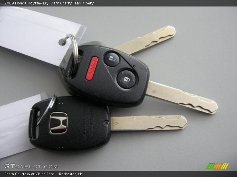 Dark Cherry Pearl / Ivory 2009 Honda Odyssey LX
