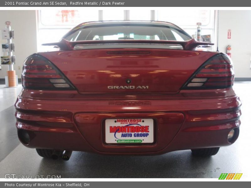 Redfire Metallic / Dark Pewter 2001 Pontiac Grand Am SE Sedan